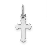 14k White Gold Mini Polished Cross Charm