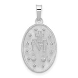 14k White Gold Miraculous Medal - XR-AF5061C4-7051