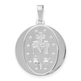 14k White Gold Miraculous Medal - XR-F9498339-1810