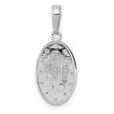 14k White Gold Miraculous Medal Pendant - M1-1C5CB7F6-1609