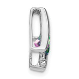 14k White Gold Mystic Fire Topaz and Diamond Pendant - PM-AC94A82C-2768