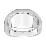 14k White Gold Onyx and Diamond Eagle Mens Ring