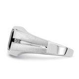 14k White Gold Onyx and Diamond Mens Ring - RM-5645F8DC-2529