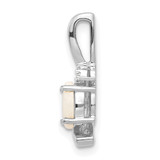 14k White Gold Opal and Diamond Pendant - XB-18A61CB4-3252