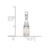 14k White Gold Opal and Diamond Pendant - XB-C5694AC6-4998