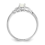 14k White Gold Opal and Diamond Ring - XB-0512C86E-8531