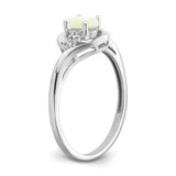 14k White Gold Opal and Diamond Ring - XB-310CC9AB-5913