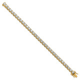 14k 11 1/8 carat Lab Grown Diamond VS+ F+ Complete Tennis Bracelet