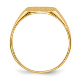 14k 11.0x11.0mm Closed Back Mens Signet Ring