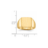 14k 11.0x11.5mm Open Back Signet Ring