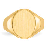 14k 11.0x12.5mm Closed Back Signet Ring