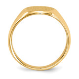 14k 11.0x15.0mm Closed Back Mens Signet Ring