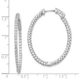 14k White Gold Oval Hoop w/Safety Clasp Earring Mountings - XE-AB6DD691-1936