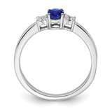14k White Gold Oval Sapphire and Diamond Ring - RM-3E4A386F-5321