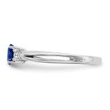14k White Gold Oval Sapphire and Diamond Ring - RM-3E4A386F-5321