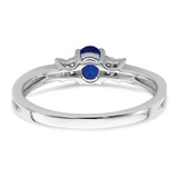 14k White Gold Oval Sapphire and Diamond Ring - RM-3E4A386F-5321