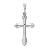 14k White Gold Passion Cross Pendant - CH-BAED2579-8418