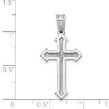 14k White Gold Passion Cross Pendant - XK-F3578949-8872