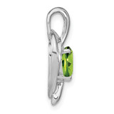 14k White Gold Peridot and Diamond Heart Pendant - PM-5D0E2805-8764