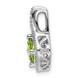 14k White Gold Peridot and Diamond Pendant - PM-27F467BC-5567
