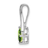 14k White Gold Peridot and Diamond Pendant - PM-67CCB3EE-4054