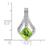 14k White Gold Peridot and Diamond Pendant - PM-67CCB3EE-4054