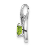 14k White Gold Peridot and Diamond Pendant - PM-6C3E515B-8232