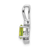 14k White Gold Peridot and Diamond Pendant - XB-8A345CCA-1058