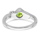 14k White Gold Peridot and Diamond Ring - RM-4883641B-5319