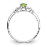 14k White Gold Peridot and Diamond Ring - XB-3C1D77D8-6472