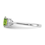 14k White Gold Peridot and Diamond Ring - XB-3C1D77D8-6472
