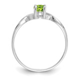 14k White Gold Peridot Birthstone Ring - XB-481E6C7B-6218