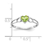 14k White Gold Peridot Birthstone Ring - XB-9735E1E3-8052