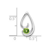 14k White Gold Peridot Chain Slide - PM-697DE826-1391
