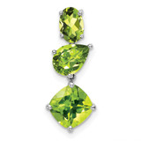 14k White Gold Peridot Chain Slide - PM-773CC7DB-3706