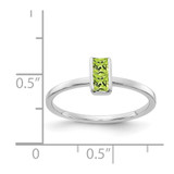 14k White Gold Peridot Ring