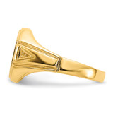 14k 11.5x12.5mm Open Back Diamond Mens Signet Ring Mounting