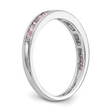 14k White Gold Pink Sapphire Complete Channel Band