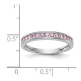 14k White Gold Pink Sapphire Complete Channel Band