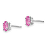 14k White Gold Pink Sapphire Earrings - XE-CBB16B86-6463