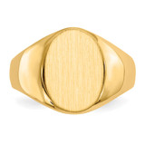 14k 11.5x13.0mm Closed Back Mens Signet Ring