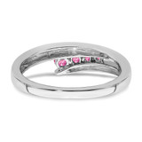 14k White Gold Pink Tourmaline 4-stone Ring
