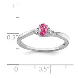 14k White Gold Pink Tourmaline and Diamond Ring