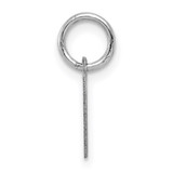 14k White Gold Plain .009 Gauge Engravable Heart Charm - XW-5D5984A2-3723