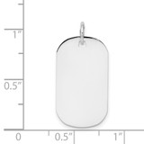 14k White Gold Plain .011 Gauge Engraveable Dog Tag Disc Charm - XW-8F06B34D-4784