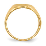 14k 11.5x16.0mm Closed Back Mens Signet Ring