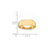 14k 11.5x6.5mm Closed Back Signet Ring - RS-4E10B269-8932