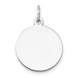 14k White Gold Plain .013 Gauge Circular Engravable Disc Charm - XW-51504E88-8788