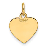 14k White Gold Plain .013 Gauge Engravable Heart Charm - XW-15D0E520-4284