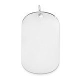 14k White Gold Plain .013 Gauge Engraveable Dog Tag Disc Charm - XW-A3761DB9-9171